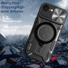 Case For iPhone 16e Magnetic Slide Camera Protection Cover 360 Rotate Kickstand Armor Ring Funda Capa