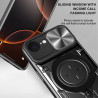 Case For iPhone 16e Magnetic Slide Camera Protection Cover 360 Rotate Kickstand Armor Ring Funda Capa