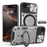 Case For iPhone 16e Magnetic Slide Camera Protection Cover 360 Rotate Kickstand Armor Ring Funda Capa