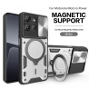 Case For Moto G Power 2025 Magnetic Slide Camera Protection Cover 360 Rotate Kickstand Armor Ring Funda Capa