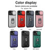 For Apple iPhone 16e Case With Slide Lens Cover Rotating Ring Shockproof Stand Holder Phone Case