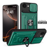 For Apple iPhone 16e Case With Slide Lens Cover Rotating Ring Shockproof Stand Holder Phone Case