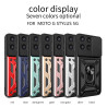 For Moto G Stylus 2025 5G Case With Slide Lens Cover Rotating Ring Shockproof Stand Holder Phone Case