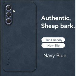 Sheepskin Leather Case for Samsung Galaxy A54 5G, Shockproof Protection Phone Shell, Anti-Fingerprint Coque for Samsung Galaxy A54 Cover, Durable TPU Back Fundas