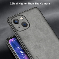 Luxury Matte Leather Protective Case for iPhone 13, iPhone 14, iPhone 15 Pro Max Plus, Soft TPU Shockproof Back Cover, Fingerprint-Resistant, Anti-Dust, Durable Protection