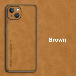 Luxury Matte Leather Protective Case for iPhone 13, iPhone 14, iPhone 15 Pro Max Plus, Soft TPU Shockproof Back Cover, Fingerprint-Resistant, Anti-Dust, Durable Protection