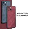 Luxury Matte Leather Protective Case for iPhone 13, iPhone 14, iPhone 15 Pro Max Plus, Soft TPU Shockproof Back Cover, Fingerprint-Resistant, Anti-Dust, Durable Protection