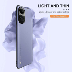 Casing for Oppo Reno10 5G Case Plain Skin Leather Cover for Oppo Reno 10 Pro Shell Soft Silicone Reno 10 Bumper Shockproof Coque