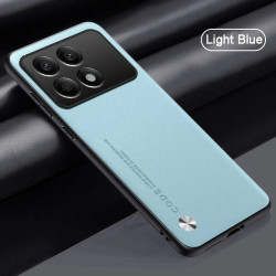 Luxury PU Leather Case for Poco X6 Pro, Shockproof Silicone Shell, Full Camera Protection, Anti-Scratch, Anti-Fingerprint, Premium TPU Case for Xiaomi Poco X6 Pro Cover Fundas