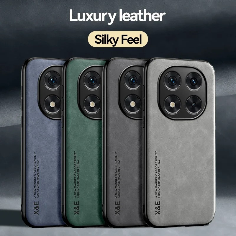 Luxury Magnetic Leather Case for Poco X7 & Xiaomi Redmi Note 14 Pro 5G, Soft TPU Protective Phone Shell, Car Mount Holder, Scratch-Resistant Cover