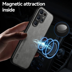 Samsung Galaxy S24 Ultra Magnetic TPU Leather Case, Shockproof & Scratch-Resistant, with Magnetic Holder