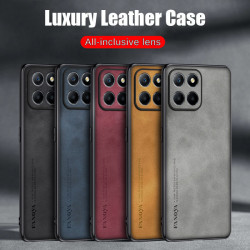 Luxury Matte Leather Protective Case for Honor X8c, Soft TPU Shockproof Back Cover, Fingerprint-Resistant & Anti-Dust Fundas