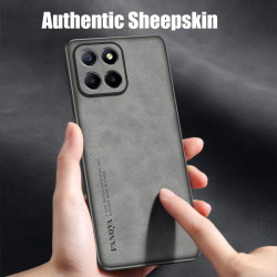 Luxury Matte Leather Protective Case for Honor X8c, Soft TPU Shockproof Back Cover, Fingerprint-Resistant & Anti-Dust Fundas