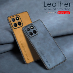 Luxury Matte Leather Protective Case for Honor X8c, Soft TPU Shockproof Back Cover, Fingerprint-Resistant & Anti-Dust Fundas