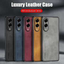 Luxury Matte Leather Protective Case for Samsung Galaxy S25 Edge, Soft TPU Shockproof Back Cover, Fingerprint-Resistant, Anti-Dust