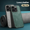 Luxury Leather Case for iPhone 15 Pro Max - Magnetic Car Mount Holder | Shockproof Protection Case for iPhone 15, 14, 13 Pro Max & Plus | Premium PU Leather Cover