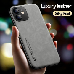 Luxury Leather Case for iPhone 11 - Magnetic Car Mount Holder | Shockproof Protection Case for iPhone 11, 12 Pro Max, Plus, SE | Premium PU Leather Cover