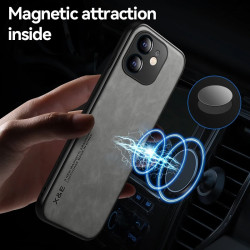 Luxury Leather Case for iPhone 11 - Magnetic Car Mount Holder | Shockproof Protection Case for iPhone 11, 12 Pro Max, Plus, SE | Premium PU Leather Cover