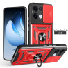 For Oppo Reno13 Case With Slide Lens Cover Rotating Ring Shockproof Stand Holder Phone Case for Reno13