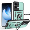 For Oppo Reno13 Case With Slide Lens Cover Rotating Ring Shockproof Stand Holder Phone Case for Reno13