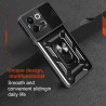 For Tecno Spark 30 5G Case With Slide Lens Cover Rotating Ring Shockproof Stand Holder Phone Case