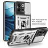 For Tecno Spark 30 5G Case With Slide Lens Cover Rotating Ring Shockproof Stand Holder Phone Case