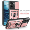 For Tecno Spark 30 5G Case With Slide Lens Cover Rotating Ring Shockproof Stand Holder Phone Case