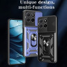 For Honor X5b Plus Case With Slide Lens Cover Rotating Ring Shockproof Stand Holder Phone Case for Honor X5b Plus