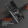 For Honor X5b Plus Case With Slide Lens Cover Rotating Ring Shockproof Stand Holder Phone Case for Honor X5b Plus