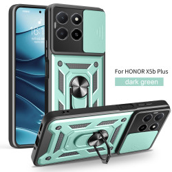 For Honor X5b Plus Case With Slide Lens Cover Rotating Ring Shockproof Stand Holder Phone Case for Honor X5b Plus