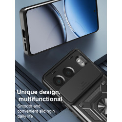 For OnePlus Nord 4 Case With Slide Lens Cover Rotating Ring Shockproof Stand Holder Phone Case for OnePlus Nord 4