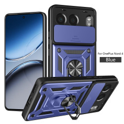 For OnePlus Nord 4 Case With Slide Lens Cover Rotating Ring Shockproof Stand Holder Phone Case for OnePlus Nord 4