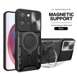 Case For Moto G 5G 2025 Magnetic Slide Camera Protection Moto G 5G 2025 Cover 360 Rotate Kickstand Armor Ring Funda Capa