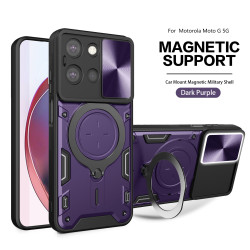 Case For Moto G 5G 2025 Magnetic Slide Camera Protection Moto G 5G 2025 Cover 360 Rotate Kickstand Armor Ring Funda Capa