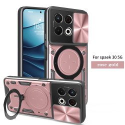 Case For Tecno Spark 30 5G Magnetic Slide Camera Protection Tecno Spark 30 5G Cover 360 Rotate Kickstand Armor Ring Funda Capa