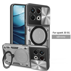 Case For Tecno Spark 30 5G Magnetic Slide Camera Protection Tecno Spark 30 5G Cover 360 Rotate Kickstand Armor Ring Funda Capa