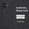 Sheepskin Leather Case for iPhone 16 Pro Max - TPU Soft Frame, Shockproof Camera Protection, Luxury Back Cover for iPhone 16 Plus