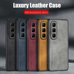 Luxury Sheepskin Leather Case for Infinix Hot 50 5G - Shockproof TPU Soft Frame, Camera Protection, Matte Back Cover Coque for...