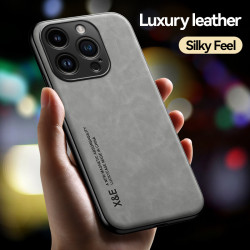 Luxury Leather Case for iPhone 16 Pro Max Magnetic Car Holder Phone Shell for iPhone 16 Plus 16 Pro 16 Cover Fundas