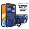 Case For Google Pixel 9 Pro Magnetic Slide Camera Protection Pixel8 Pro Pixel8A Cover 360 Rotate Kickstand Armor Ring Funda Capa