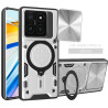 For Xiaomi 14 13T Pro Case With Slide Lens Cover Rotating Ring Shockproof Stand Holder Phone Case for 14 ultra Redmi K60 Ultra