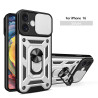 For iPhone 16 15 Pro Max Case With Slide Lens Cover Rotating Ring Shockproof Stand Holder Phone Case for iPhone 16 15 Plus