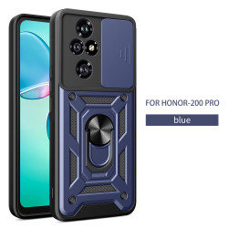 For Honor 200 Pro 200 Lite Case With Slide Lens Cover Rotating Ring Shockproof Stand Holder Phone Case for Honor 90 Lite