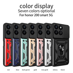 For Honor 200 Smart 200Pro200Lite Case With Slide Lens Cover Rotating Ring Shockproof Stand Case for Play 60 Plus Magic7 6 5 Pro