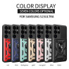 For Galaxy S25 24 Ultra Case With Slide Lens Cover Rotating Ring Shockproof Stand Holder Phone Case for Galaxy S25 24 Plus