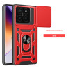 For Xiaomi 14T 13T Pro 14 ultra Case With Slide Lens Cover Rotating Ring Shockproof Stand Holder Phone Case for Redmi K60 Ultra