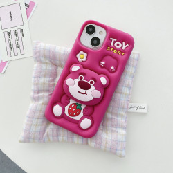 iPhone 16 Pro Max Case – 3D Cartoon Toy Story Soft Silicone Shell with Pop Holder & Lens Protection