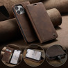 Luxury Retro Case for iPhone 16 15 Pro Max Multiple Card Slots Stand Function Phone Cover for iPhone 16 15 Plus Leather Wallet