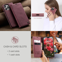 Luxury Retro Case for iPhone 16 15 Pro Max Multiple Card Slots Stand Function Phone Cover for iPhone 16 15 Plus Leather Wallet