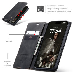 Luxury Retro Case for iPhone 16 15 Pro Max Multiple Card Slots Stand Function Phone Cover for iPhone 16 15 Plus Leather Wallet